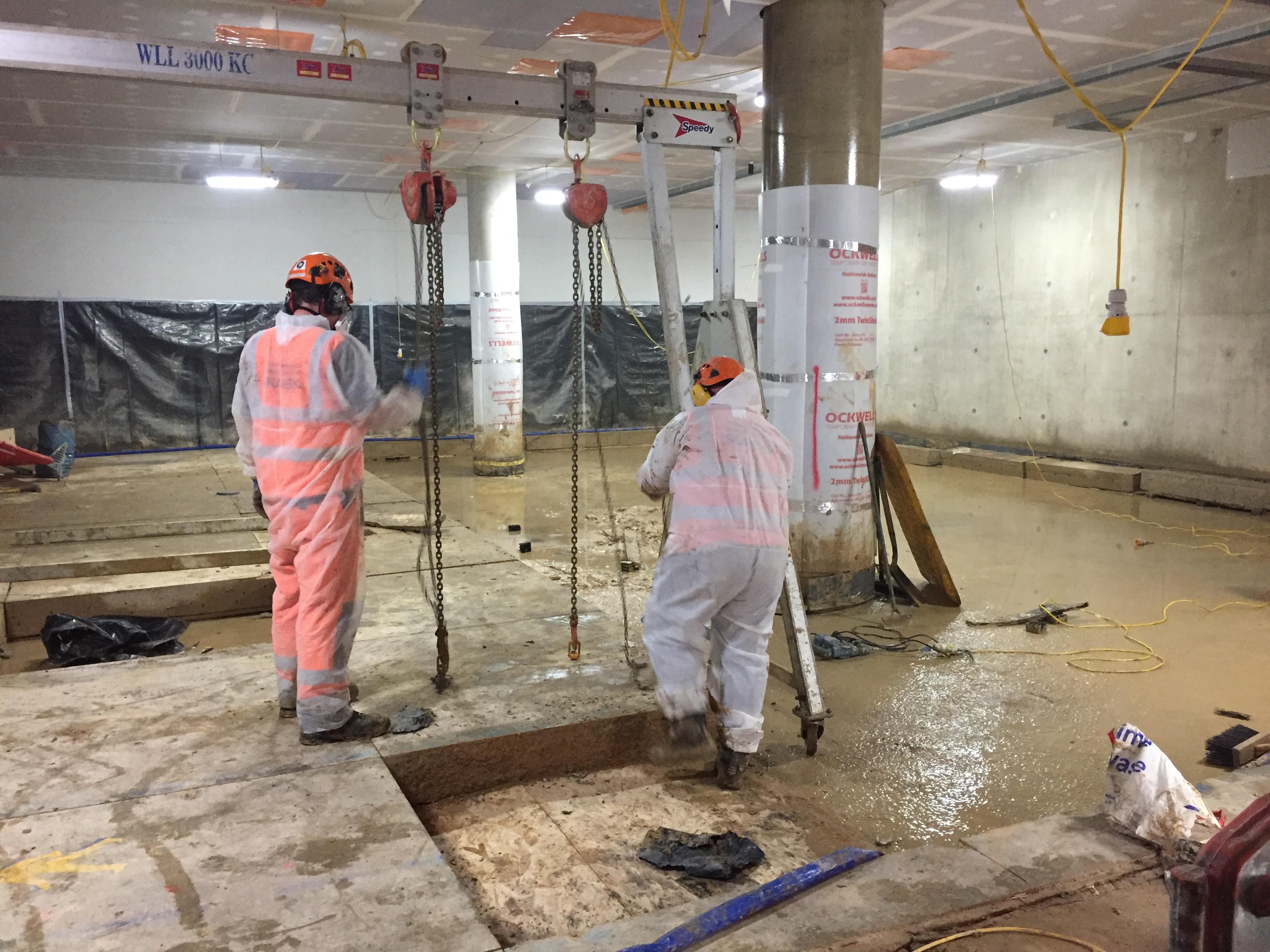 Concrete floor sawing