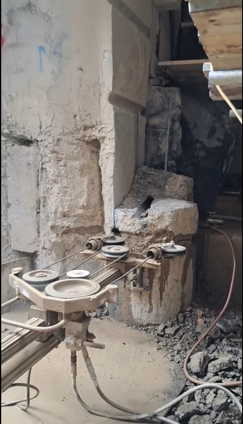 Concrete wire sawing